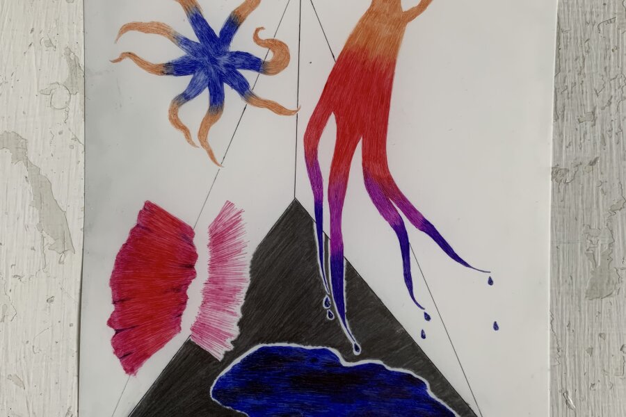 Kateřina Šillerová, Close-connect. 4 kresby jako celek, vyvolávací cena 2.000,- Kč za celek